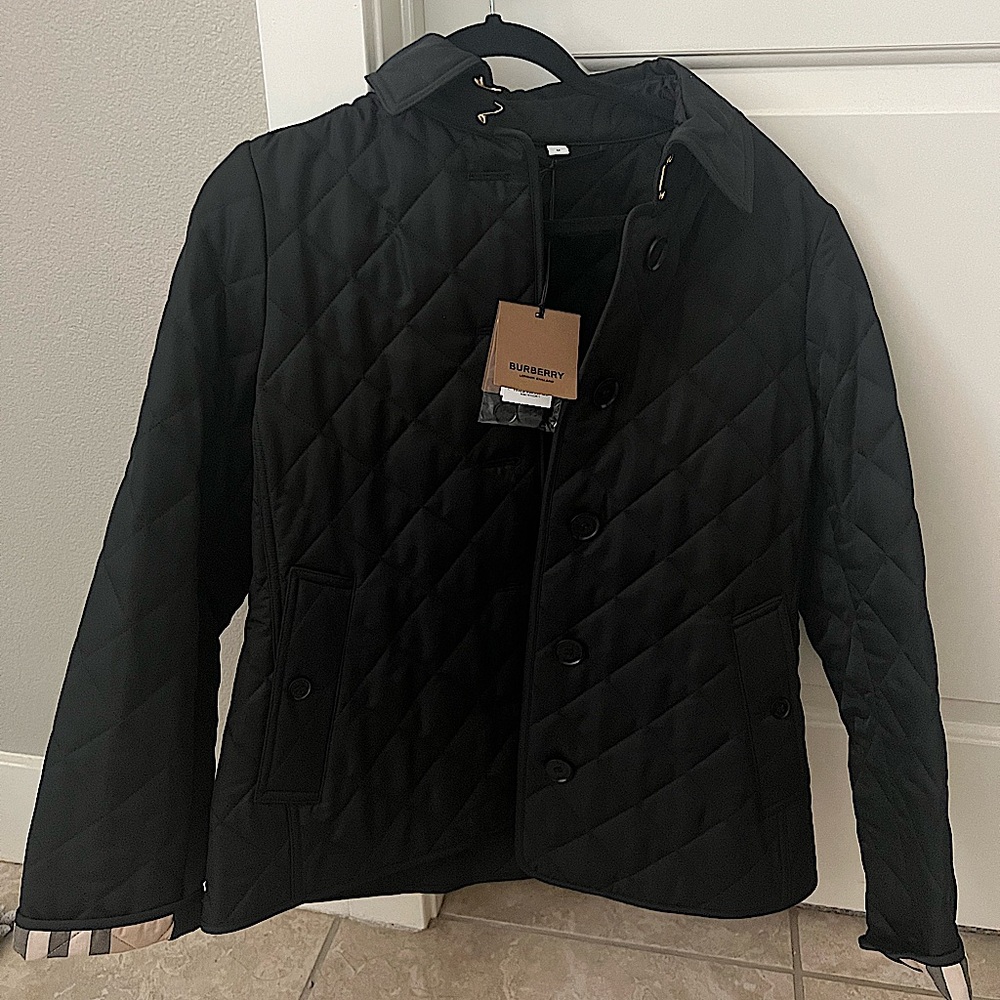 Burberry Frankby Quilted Jacket- Black Size Medium (M)